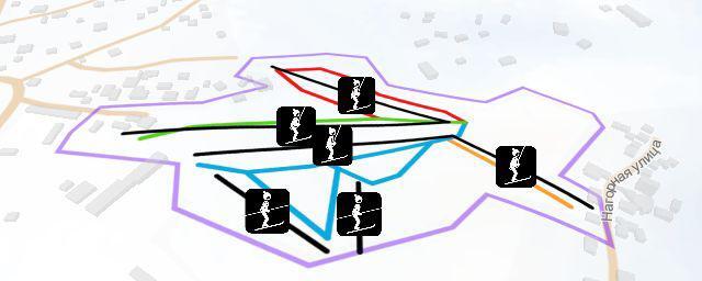 Piste map of the resort Горнолыжный клуб “Чертовицы”