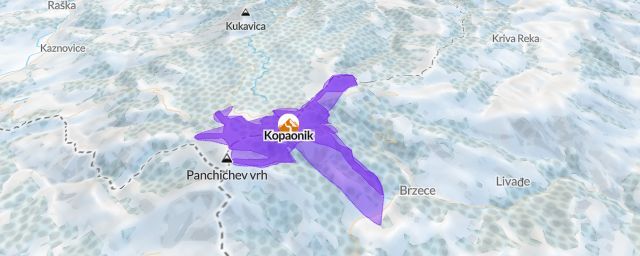 Piste map of the resort Kopaonik