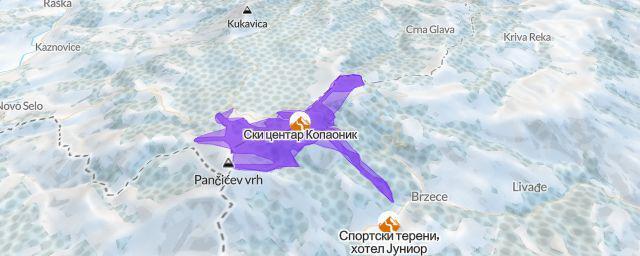 Piste map of the resort Kopaonik