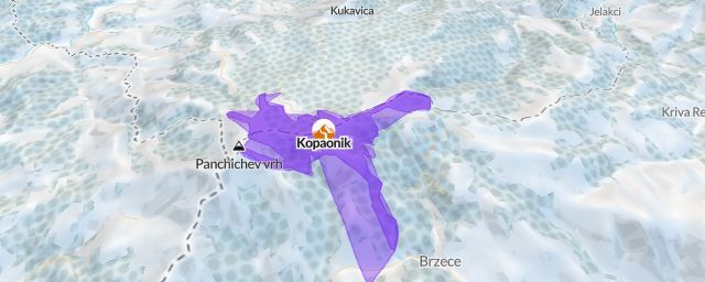 Piste map of the resort Ski Center Kopaonik