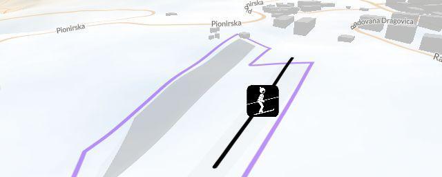 Piste map of the resort Ski staza Aleksandar club