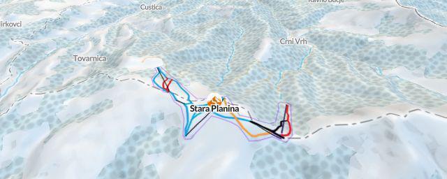 Piste map of the resort Stara Planina