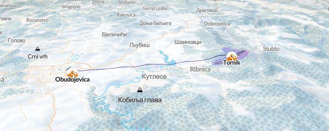 Piste map of the resort Tornik