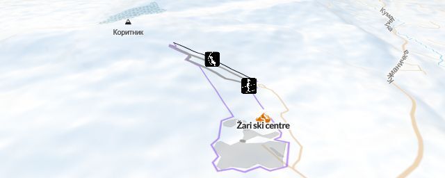 Piste map of the resort Žari ski centre