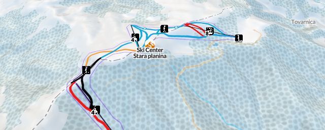 Piste map of the resort Ski Center Stara planina