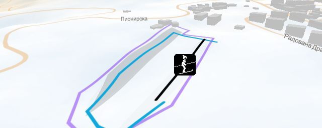 Piste map of the resort Ski staza Aleksandar club
