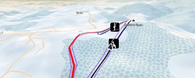 Piste map of the resort Skijalište Putevi Nova Varoš