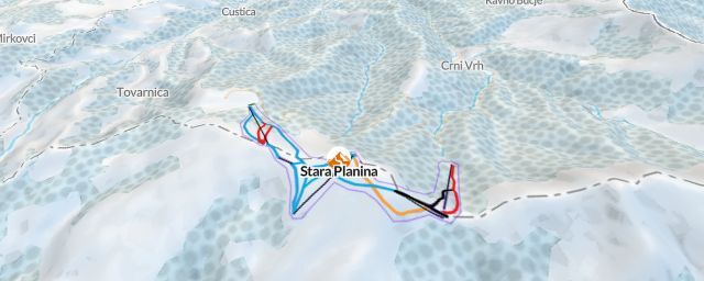 Piste map of the resort Stara Planina
