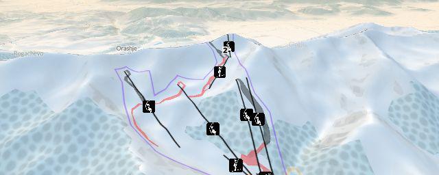 Piste map of the resort Ski Center Brezovica