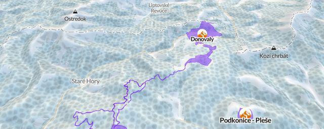 Piste map of the resort Donovaly