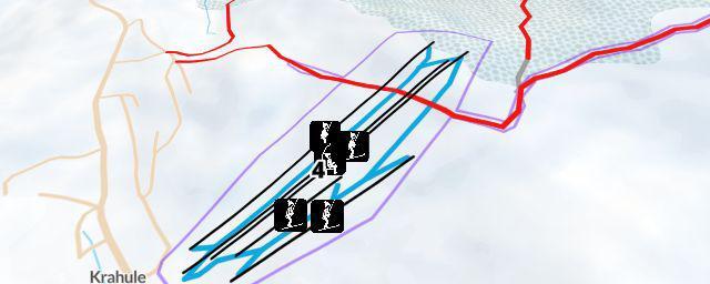 Piste map of the resort Krahule