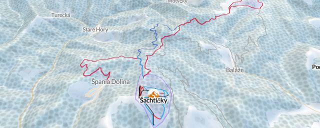 Piste map of the resort Šachtičky