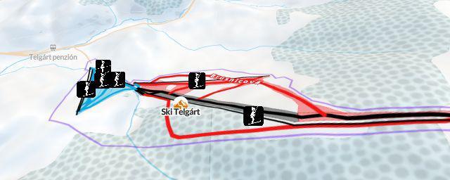 Piste map of the resort Ski Telgárt