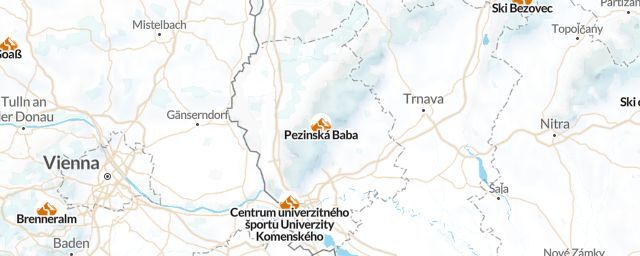Piste map of the region Bratislavský