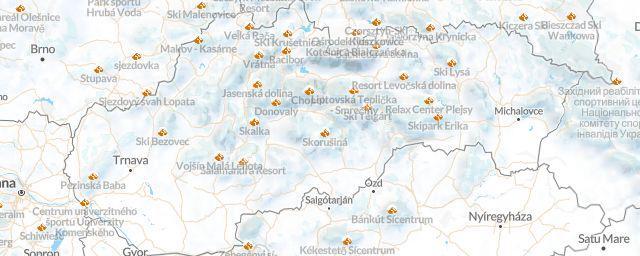 Piste map of the region Slovakia