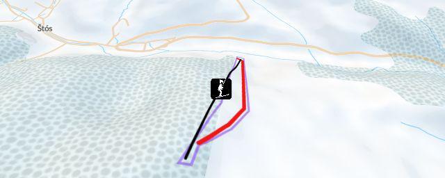 Piste map of the resort Štós - Šikmá stráň