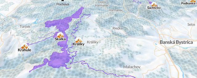 Piste map of the resort Králíky