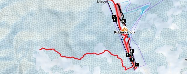 Piste map of the resort Kubínska hoľa