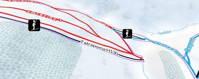 Piste map of the resort Liptovská Teplička - Smrečiny