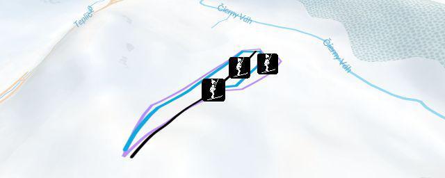 Piste map of the resort Liptovská Teplička
