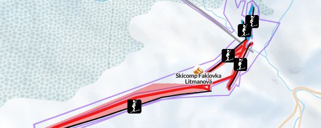 Piste map of the resort Litmanová