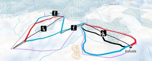 Piste map of the resort Orava Snow