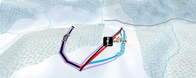 Piste map of the resort Poráč Park