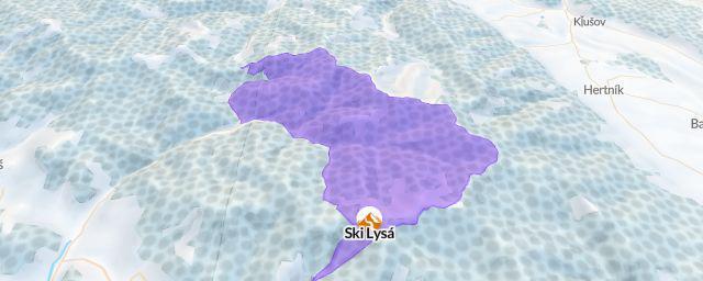 Piste map of the resort Ski Lysá