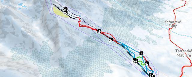 Piste map of the resort Vysoké Tatry - Tatranská Lomnica