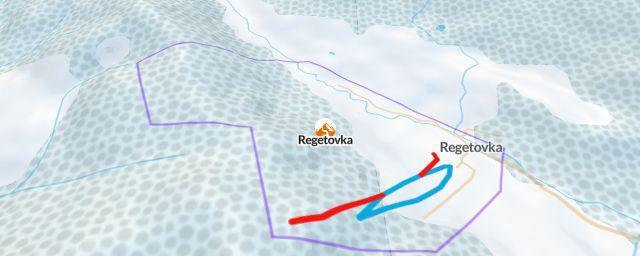 Piste map of the resort Regetovka