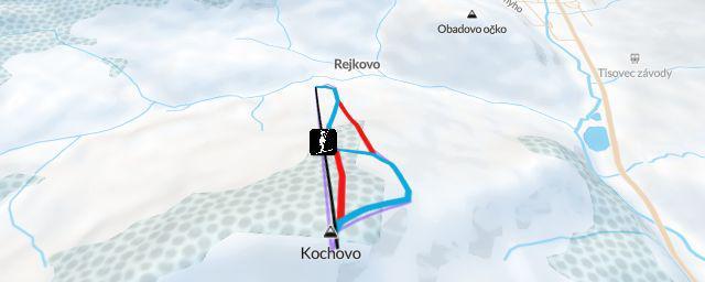 Piste map of the resort Rejkovo