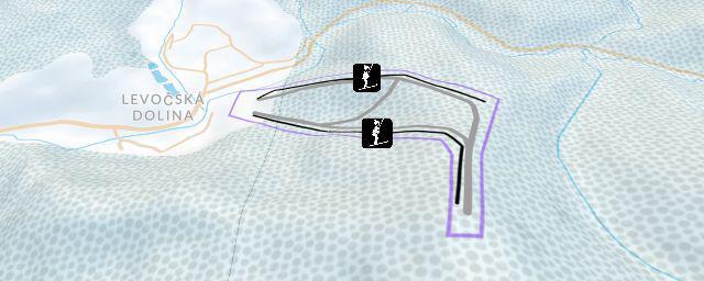 Piste map of the resort Resort Levočská dolina