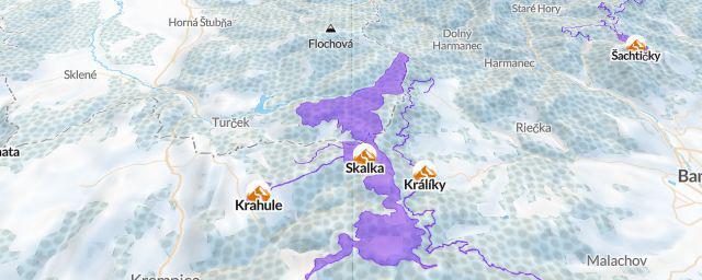 Piste map of the resort Skalka
