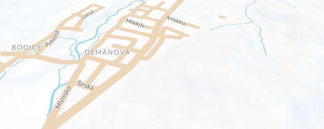 Piste map of the resort SKI centrum Demänová