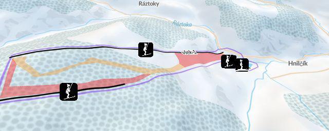 Piste map of the resort Ski centrum Mraznica