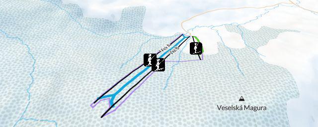 Piste map of the resort Ski Grúniky