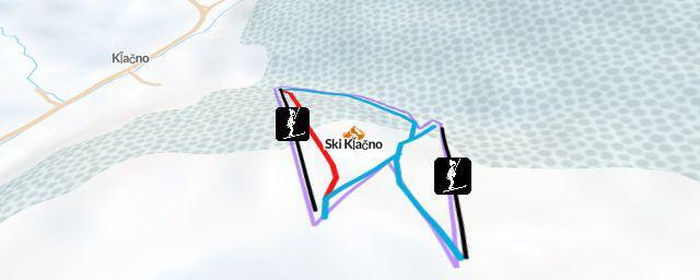 Piste map of the resort Ski Kľačno