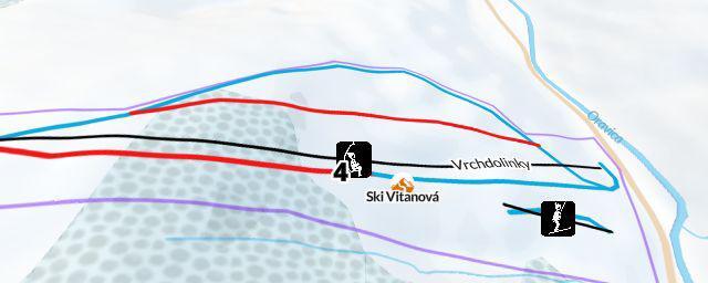 Piste map of the resort Ski Vitanová