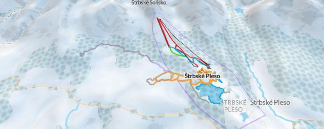 Piste map of the resort Štrbské Pleso