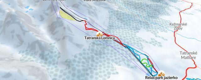 Piste map of the resort Tatranská Lomnica
