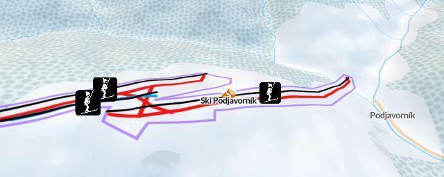 Piste map of the resort Ski Podjavorník