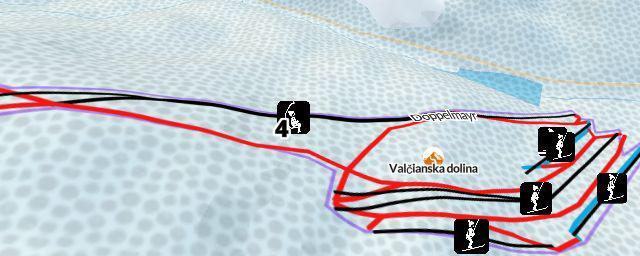 Piste map of the resort Valčianska dolina