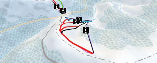 Piste map of the resort Čertovica