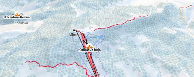 Piste map of the resort Kubínská hola