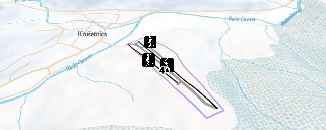 Piste map of the resort SKI Krušetnica