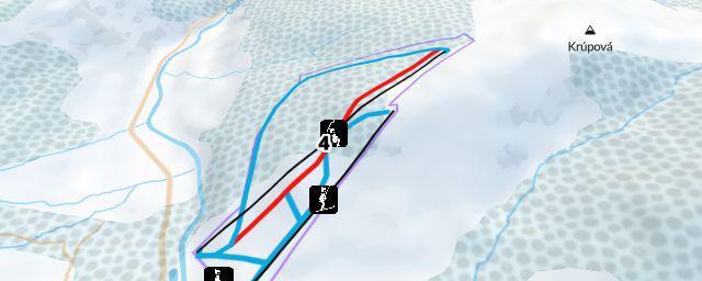 Piste map of the resort Skipark Meander Oravice