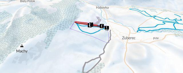 Piste map of the resort Zuberec - Janovky