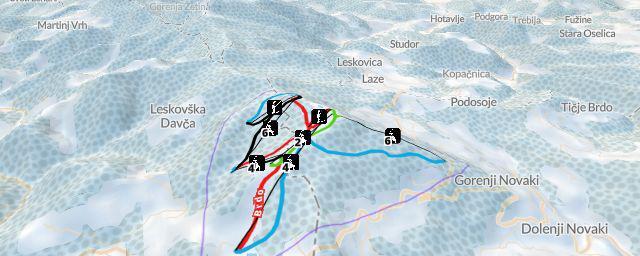 Piste map of the resort Cerkno