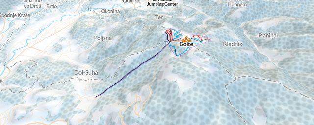 Piste map of the resort Golte