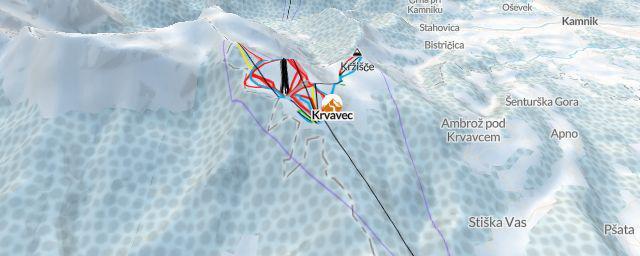 Piste map of the resort Krvavec